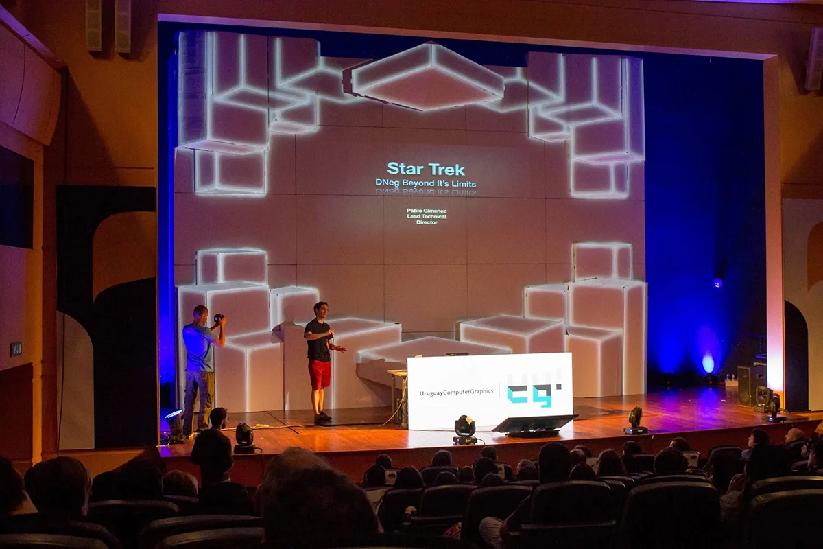 About_Still07B Stage presentation at UYICG, where Morphine collaborated as an industry partner.