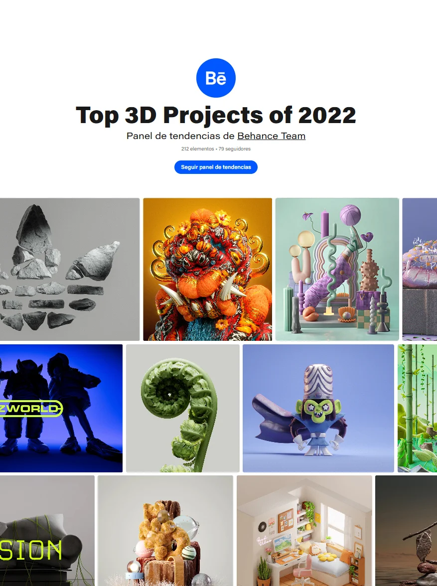 About_Still11B Screenshot of Behance's Top 3D Projects of 2022, featuring work by Morphine.