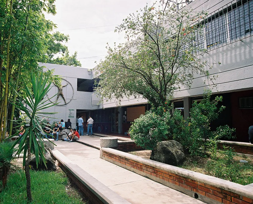 About_Still14B University courtyard at UAT in Tampico, Mexico, where Morphine taught an art direction workshop for animation.